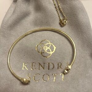 Kendra Scott Gold Bracelet with matching necklace